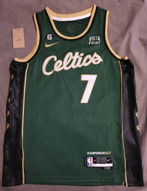 Maillot de Basket #7 Brown Boston Celtics 2022-23 City Edition Imprimé